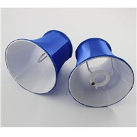 DIA 14.5cm/ 5.71 inch Circular Horn Lampshade,Blue Color Fabric,Clip on/E14(Hole 3cm)