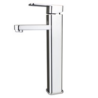 Waterfall Basin Sink Faucet Deck Mounted Single Hole Single Handle Mixer Tall Taps Chrome Finished + Hose