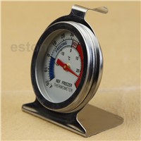 Stainless Thermometer Refrigerator  Freezer Dial Type Stainless Steel APR06_17