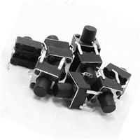10 Pcs 6x6x7mm 4 Pins DIP PCB Momentary Tactile Tact Push Button Switch