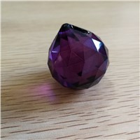30mm 10pcs Dark Purple glass drop crystal balls crystal glass prism  pendent For crystal window ornaments