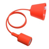 Practical-Orange Silicone E27 Socket Lamp Holder Pendant Lighting DIY Ceiling Light