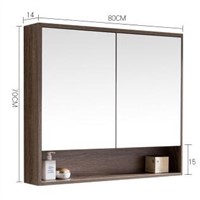 The bathroom mirror cabinet. Hang wall. Type shelf hanging the bathroom lens case.