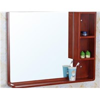 Waterproof bathroom mirror. Solid wood storage mirror. Bathroom cabinet shelf