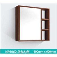 Solid wood bathroom mirror cabinet. Bathroom ark. Mirror with locker.