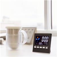 Multifunctional temperature humidity Alarm clock Digital Thermometer Hygrometer Colorful LCD Calendar Vioce-activated Backlight