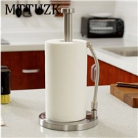 MTTUZK Stainless Steel Sitting Paper Tissue Towel Kitchen Roll Stand Holder For Bath Bathroom dining table Paper Standing Tool