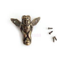 Bronze Zinc Alloy Jewelry Wood Gift Case Box Scrapbook Album Angel Box Angle Protector Corner Brackets Decor