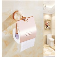 Rose gold paper towel rack European Paper Holder toilet paper box toilet paper rack bathroom hardware pendant ICD60040
