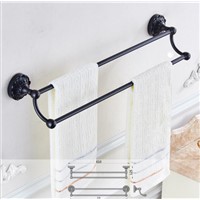24 inch Double Towel Bar,Towel Holder, Black Oil Brushed Towel rack Solid Brass ,Antique Bathroom Accessories luxury towel rail