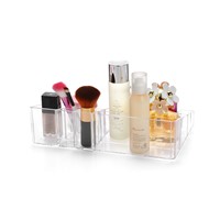 Clear Acrylic Makeup Organizer Cosmetics Display Storage Box Case Jewelry Make Up Lipstick Brush Holder Desk Racks C113
