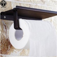 Paper Holder Classic Simple style Stainless Steel Matte Black Finish Wall Mounted Toilet Paper Holder Bathroom Accessories