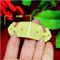 Home Improvement Hardware Ancient Corner Brackets,Flower Coners,Wooden Box,Gift Box Protectors,Side Protector,Yellow/Gold,2Pcs