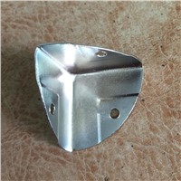 Antique Style Metal Box Corner Iron Protection Case Edge Guard Corner Cover,Chrome Color,26*26*26mm,4Pcs