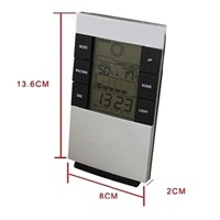 Digital Thermometer Hygrometer Calendar Clock Home Large LED Backlight Alarm Clocks Display Time ,Data Week and Temperature