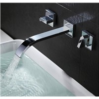 Bathroom Faucet Into the wall cold and hot Water Taps Embedded type Mixer Double Handles Table basin wash basin faucet torneira