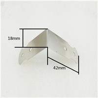 Hardware Ancient 4Holes Corner Brackets,Decor Coners,Wooden Box,Gift Box Protectors,Side Protector,Silver Color,42*18mm,4Pcs