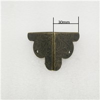 Case Box Corners For Furniture Decor Triangle Rattan Carved,Wooden Box Corner,Bronze Tone,30*30*30mm,4Pcs