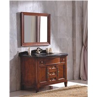 Antique Style Rubber Wood Bathroom Cabinet with Ceremic Top 0281-B-6009