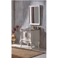 New Design Antique Style White Color Wooden Bathroom Cabinet 0281-B-6010