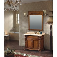 New Design Antique Style Brown Color Wooden Bathroom Cabinet 0281-B-6017