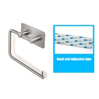 Stainless steel toilet paper holder Bathroom paper towel rack stick force autohesion kitchen wall mounted towel holder