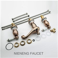 NIENENG mixer retro bathroom faucet three hole vintage 3 holes basin taps faucets accessories wash tap mixers sanitary ICD60207