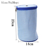 D&amp;amp;amp;D 2 Colors Fabric Crafts Empty Knitting Needles Storage Bag Knitting Yarn Holder with Zipper Knitting Tools Organizer 23*14cm