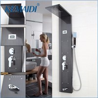 KEMAIDI  New Arrival Bathroom Rainfall Shower Panel Rain Massage System Faucet with Jets Hand Shower Bathroom Faucet Tap Mixer