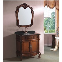 Carved Design Antique Style  Wooden Bathroom Cabinet  0281-B-8043