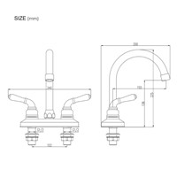 JOMOO bathroom basin faucet mixer tap double handle double hole chrome wash basin sink faucet 2203-249
