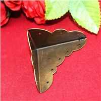 Wholesale Box Covers Brass Chinese Style Furniture Corner Brackets Jewelry Chest Wine Wooden Box Case Cabinet Corner Protector
