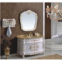 White Color Antique Style Wooden Bathroom Cabinet  0281-B-8072
