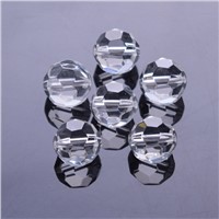 500pcs/bag 10mm 32Faceted ball chandelier accessories Glass Beads Loose Spacer Bead for diy wedding dress decoration