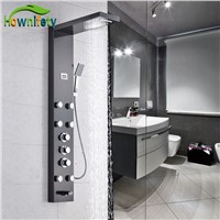 Luxury Thermostatic Bathroom Shower Panel Three Handles Shower Column with Hand Shower Oil Rubbed Bronze