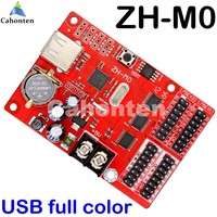 ZH-M0 USB full color led control card for lintel display 384*64,1536*16pixels asynchronous led controller colorful text support