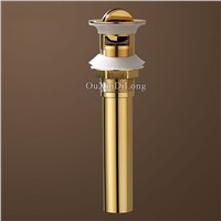 Gold/Rose Gold Brass Basin Pop Up Drain Stopper Lavatory Bathroom Sink Faucet Vessel Vanity Drainer Stopper Sink Waste Drainer