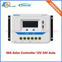 Solar power panel charger controller for 12v 24v auto type PWM 60A VS6024AU with temperature sensor