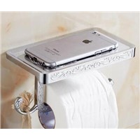 silver chrome bathroom paper holder , WC paper rack for toilet