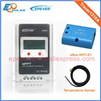 controller built in lcd display high efficiency 10A MPPT Tracer1210A with wifi function and temperature sensor
