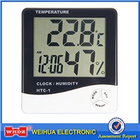 HTC-1 Electronic Temperature Humidity Meter Indoor Room LCD Digital Thermometer Hygrometer Weather Station Alarm Clock
