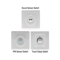 PIR Sensor Human Body induction Switch AC100-250V Wall Type Sound Control Sensor Switch / Touch Delay Switch Lamps