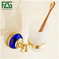 FLG Bathroom Cup Holder Space Aluminum Single bathroom cup holder Glass Cups Toothbrush Tooth Holder Bathroom Accessories