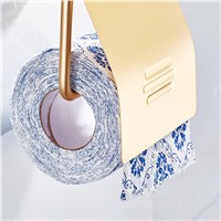 FLG Paper Holders Ceramics Decoration Gold Toilet Paper Holder Waterproof Tissue Bathroom Accessories