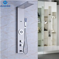 Ulgksd Wholesale and Retail Thermostatic Shower Panel Waterfall Rain Hand Shower With Massage Tub Spout Shower Column Jets Tub