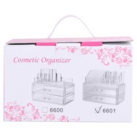Acrylic Cosmetic Organizer Makeup Storage Box Lipstick Organizer 2 Drawer Combinable Organizer Jewelry Box Lipstick Storage Case
