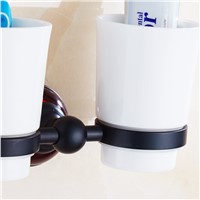 FLG Tumbler Holder Cup &amp;amp;amp; Tumbler Holders Space Aluminum Black Tumbler Toothbrush Holder  Bathroom Accessories