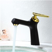 Smesiteli Wholesale New Style Brass Deck Mounted Basin Faucet Swivel Mixer Tap With Leaf shaped Single Hander Hot &amp;amp;amp; Clod Water