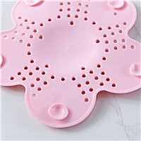 Unique Design Silicone Sakura Flower Shape Bathroom Shower Kitchen Drain Sink Strainer Filter Hair Filter Strainer