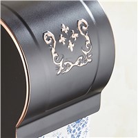 FLG Luxury Towel Rack Wall-Mounted Bathroom Tissue Dispenser Tissue Box Tray Paper Towel Holder Bathroom Accessories
